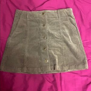 Green button down skirt